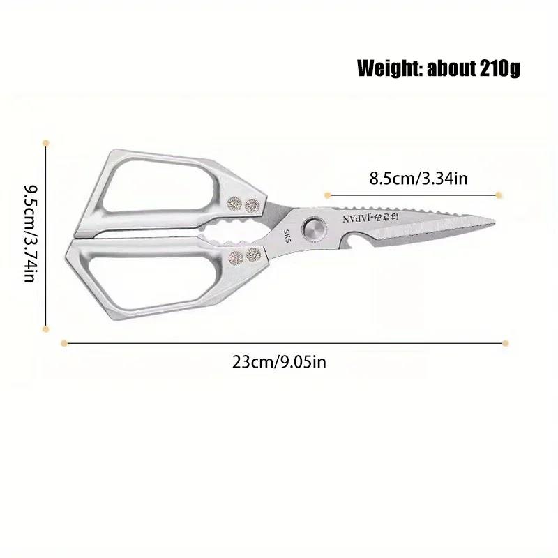 High Quality Multifunctional Kitchen Scissors Chicken Bone Scissors Fish Scale Scraper Bottle Opener Walnut Clip Kitchen 2