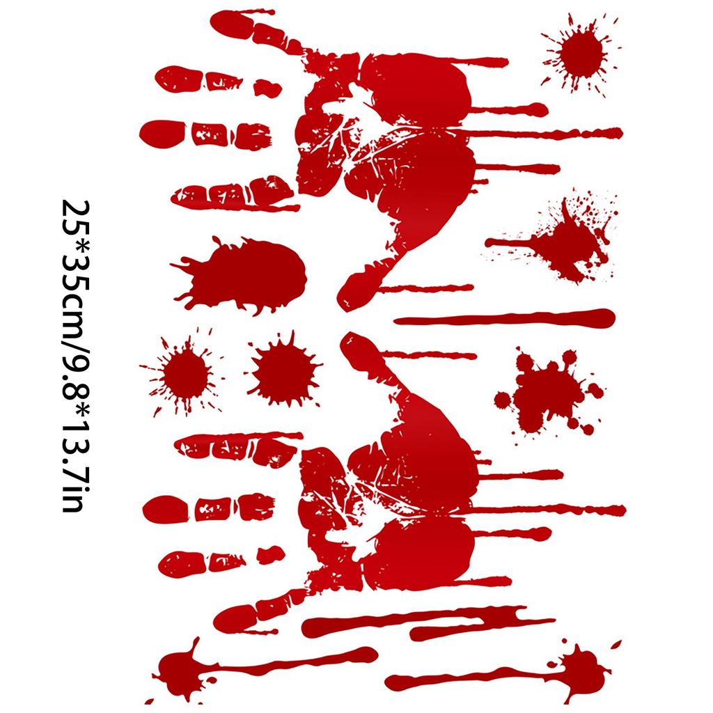 Хэллоуин стены наклейки кровь зомби оконное стекло украшения стены наклейки