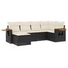 VidaXL Salon de Jardin avec Coussins 6 pcs, Canapés de Terrasse, Ensemble de Meubles de Patio, Mobilier d'Extérieur, Noir 3227015