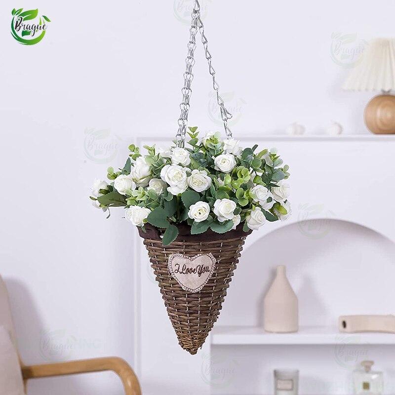 Головы Искусственный цветок Шелковая роза Белые листья эвкалипта Букет пионов Искусственный цветок для свадебного стола Ваза для вечеринки Домашний декор