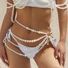1PC Faux Pearl for Women Waist Chain Sexy Tassel Pendant Fashionable Multi-Layer Body Chain Jewelry