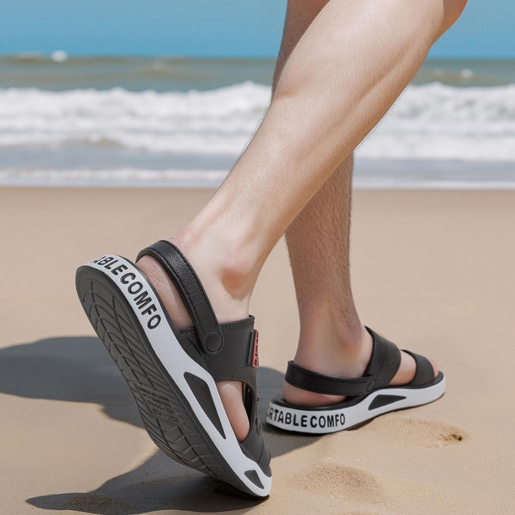 Summer Men Sandals Flat Soft Beach Sandals Fashion Comfortable Non-slip Sandals Lightweight Casual Men Sandals