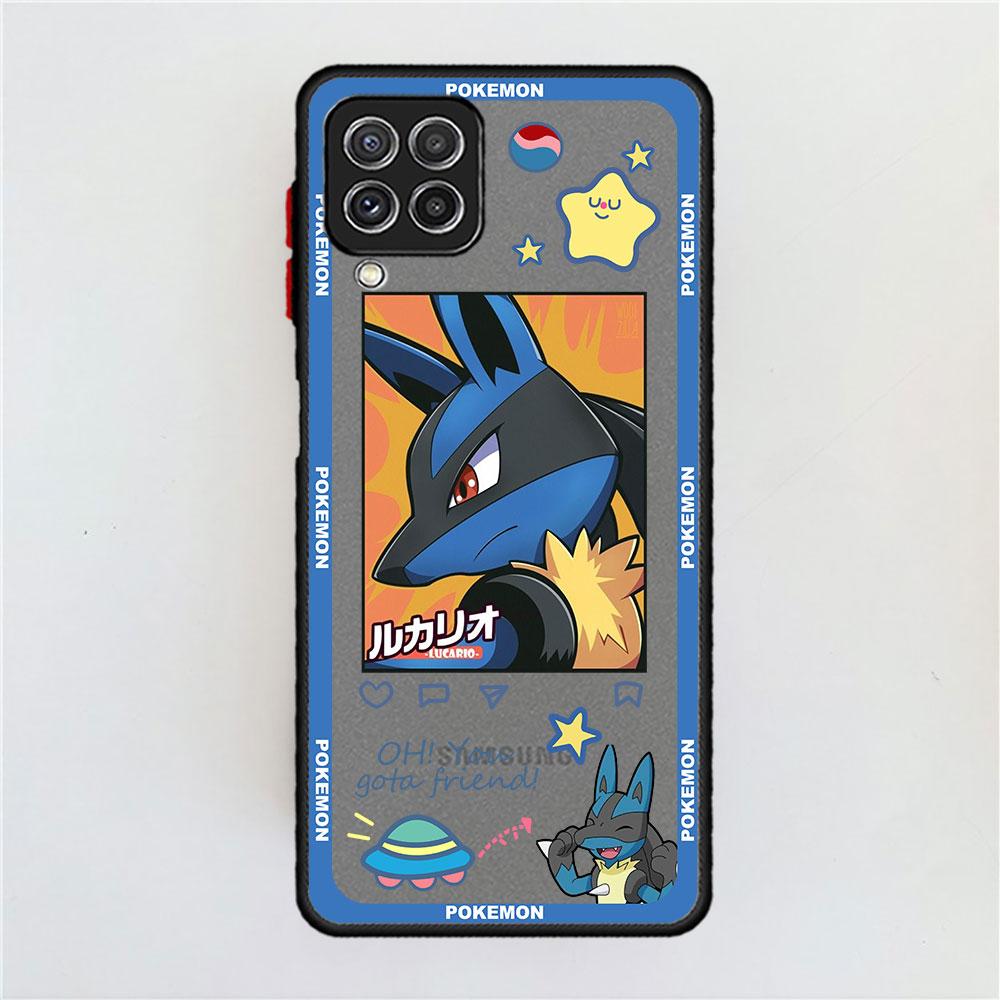 Pokemon Pikachu Cute Matte Case For Samsung Galaxy A52 A12 A51 A32 A21s A71 A32 5G A12 A22 A53 A70 A50 A30 Hard Phone Shell