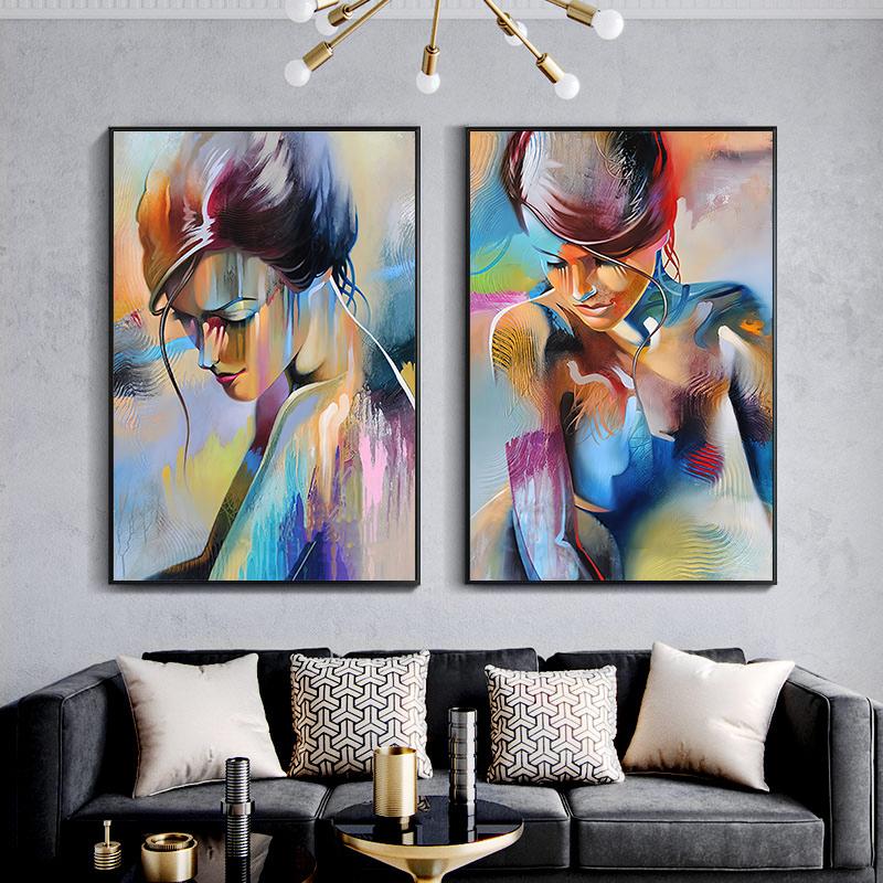 Минималистичный абстрактный сексуальный обнаженный рисунок, женский холст, живопись, постеры, настенные картины, принты для дома, Декор в гостиную