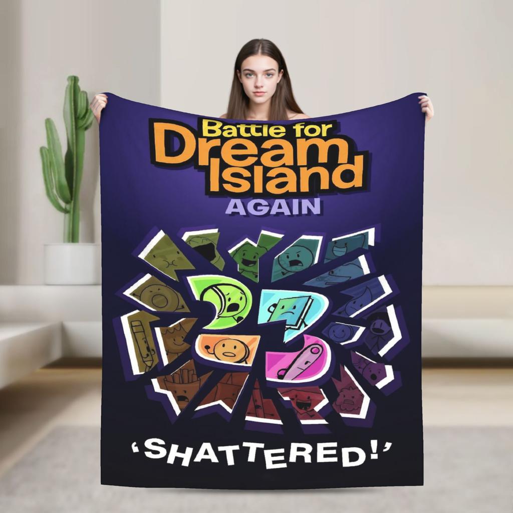 Cute Fan BFDI Animated Blankets Wool Funny Warm Throw Blanket for Chair Covering Sofa Autumn/Winter