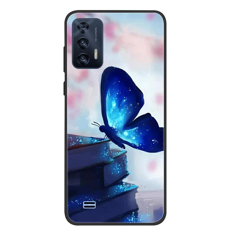 For OUKITEL C31 Case Butterfly Painted Soft Black Silicone Bumper Phone Cover for Oukitel C31 C 31 OukitelC31 Case Coque Fundas