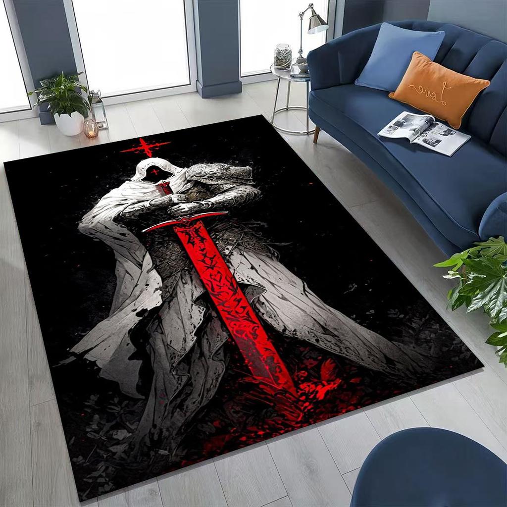 Тамплиер Рыцарь Крови Честь Святой Крестоносец Мультяшный Ковер для Спальни Гостиной Дивана Дома Декор Придверный Коврик, Детский Игровой Нескользящий Напольный Коврик