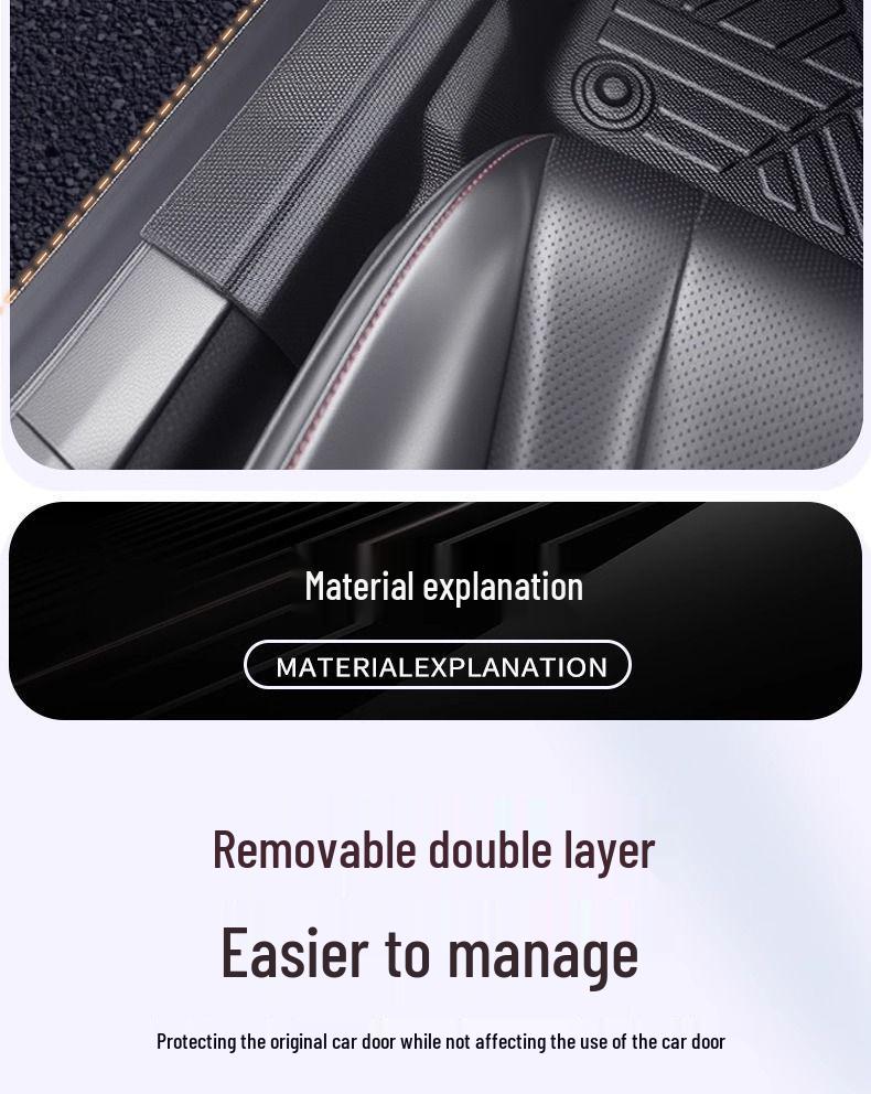 BYD Dolphin Waterproof Non-Slip TPE Door Sill Car Foot Pad