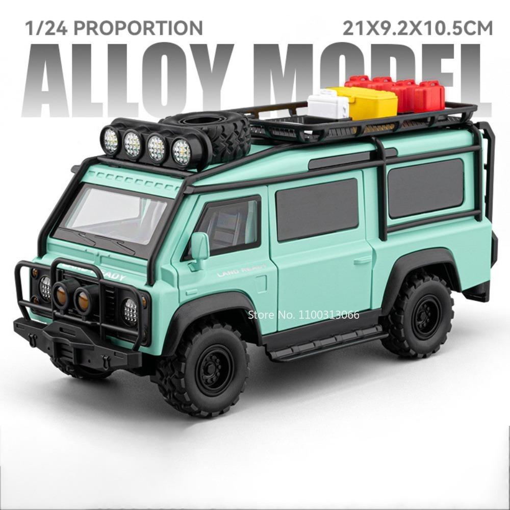 1:Модель-игрушка Внедорожник Defender 24-го масштаба Автомобили для бездорожья Металл Литье под давлением Открывающиеся двери Амортизация Инерционный механизм Интерактивные модели транспортных средств