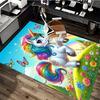 1pc Rainbow Unicorn Chair Mat - Anime Cartoon Design, Non-Slip Carpet for Office Chairs, Festive Gift, Suitable for Home Decor, Living Room, Bedroom,