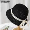 Hollow-out Fashion Sun Protection Summer Cool Bow Hats Spring Wide Brim Women's Foldable Sun Hats