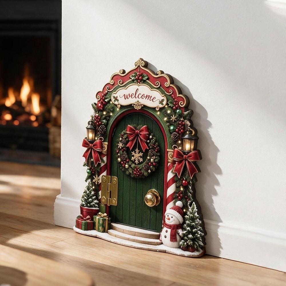 Openable Door Fairy Elf Door Mini Dollhouse Home Decorations Christmas Mouse Hole Xmas Decor