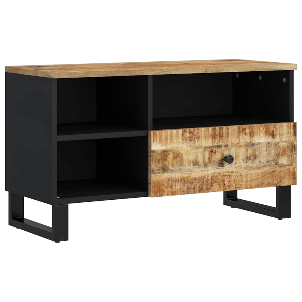 TV Stand 80x33x46 cm Solid Mango Wood & Engineered Wood
