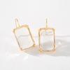 Pinkdudu Fashion Color Rhinestone Stud Earrings Simple Alloy Square Glass Earrings for Women Jewelry Gifts PD685