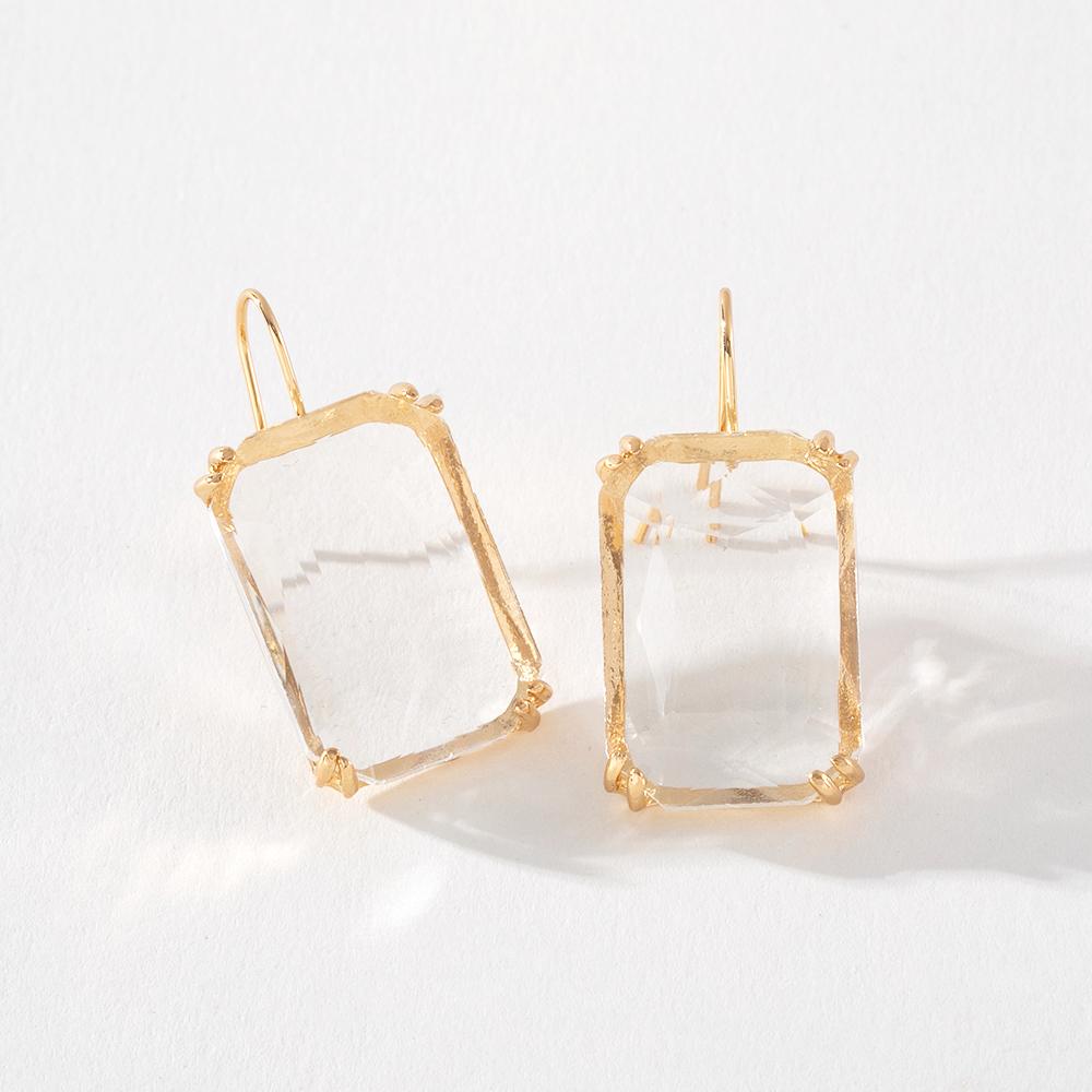 Pinkdudu Fashion Color Rhinestone Stud Earrings Simple Alloy Square Glass Earrings for Women Jewelry Gifts PD685