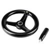 1pc Black 3spoke Plastic Hand Wheel with Revolving Handle for Milling Machine