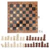 Wooden Box Chess Chessboard Checkers 3 In 1 Checkerboard with Chessman