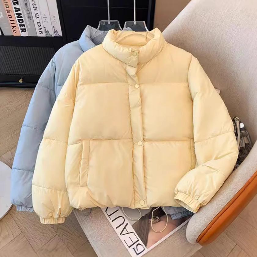 Down cotton clothes women's short new small Korean version loose fashion bread clothes cotton clothes live stream trend