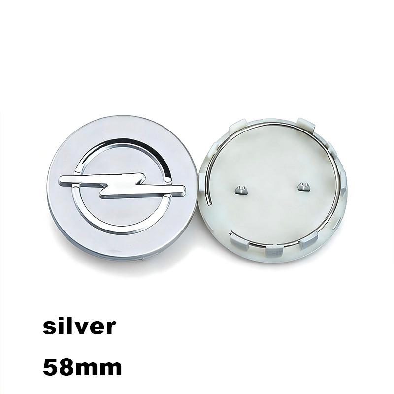 4pc 58/64mm Car wheel hub cover, wheel center hub cover badge For Opel Astra H G J Insignia Mokka Zafira Corsa Vectra C D Antara
