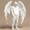 PLA Ангел Декор 3D Печатная Фигурка, Крылатый Мужчина Декоративная Статуя, Худи Декор Стола Мальчики Скульптура для Домашнего Офиса Полки