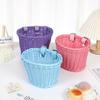 Detachable Bicycle Basket, Imitation Rattan Bicycle Basket, Front Handlebar Storage Bag, Backpack Cycling Accessories