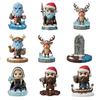 Рождественский Мифический Святки Адвент-календарь Мультяшная Фигурка 24 Дня Рождественский Календарь Обратного Отсчета Домашний Офис Книжная Полка Настольное Украшение Праздничный Подарок