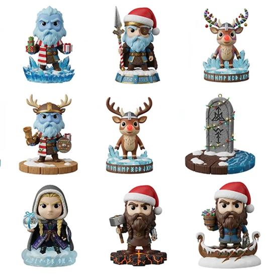 Рождественский Мифический Святки Адвент-календарь Мультяшная Фигурка 24 Дня Рождественский Календарь Обратного Отсчета Домашний Офис Книжная Полка Настольное Украшение Праздничный Подарок