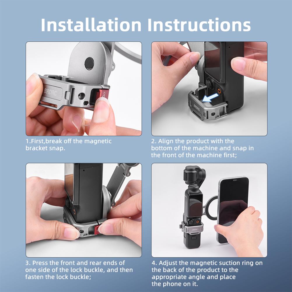 Phone Holder Teleprompter Live Streaming Bracket Camera Expansion Bracket for DJI Osmo Pocket 3 Camera Accessories