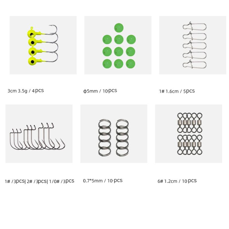 122pcs/set Multi Fishing Lure Mixed Colors Plastic Metal Bait Soft Lure Kit Fishing Tackle Wobbler