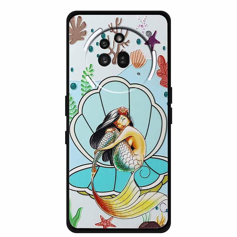 3D Тисненый Чехол Для Nothing Phone 3A Pro Чехол 3 A Pro Coque Цветы Черный Силикон Мягкая Задняя Крышка Для Nothing Phone3A Pro Чехол
