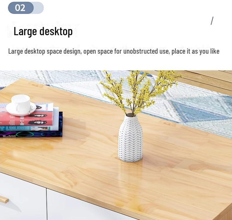 Solid Wood Coffee Table & TV Cabinet Set: Modern Luxury for Small Living Rooms or Bedrooms