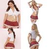 Women Lingerie Sexy Schoolgirl Student Uniform Cosplay Underwear Lace Dress