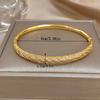 1A stylish twisted half-circle rhinestone copper bracelet, an elegant and versatile new spring/summer couple's bracelet, suitable for daily wear and