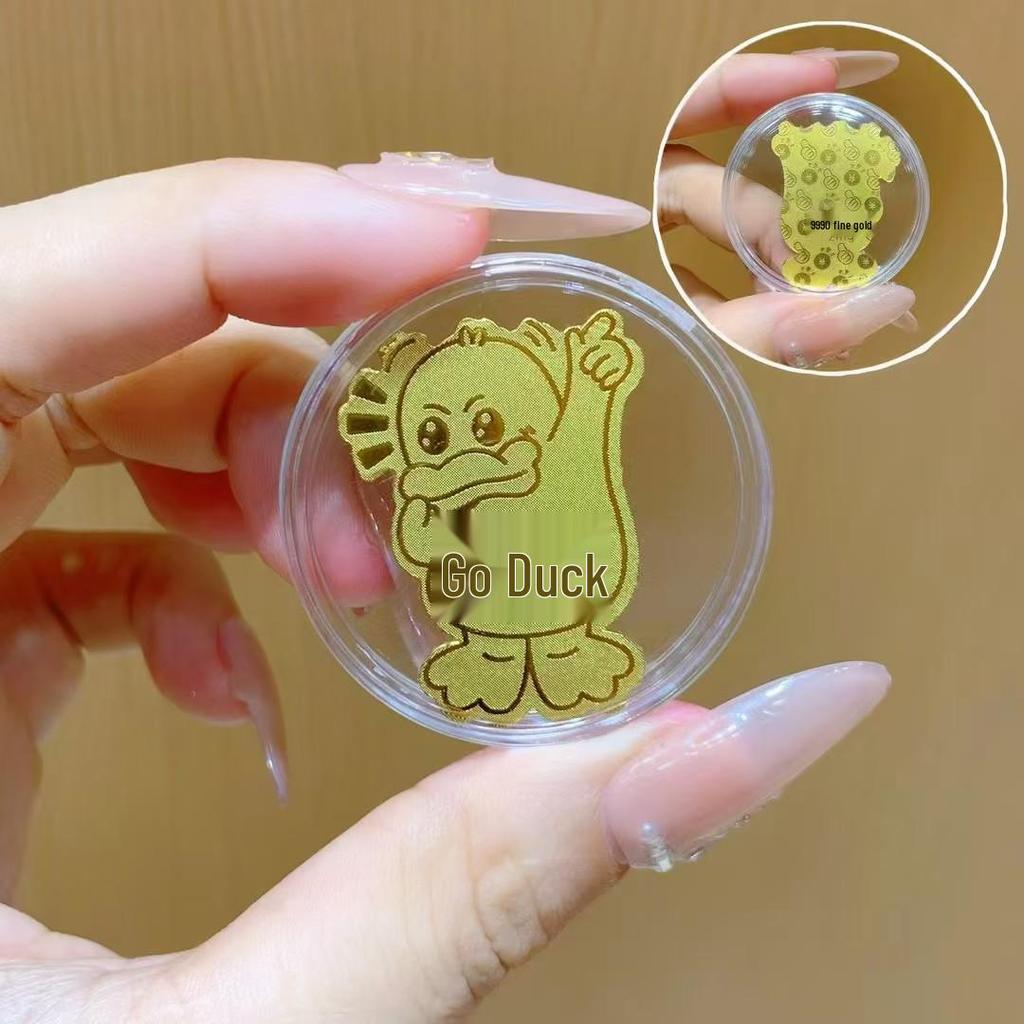 Shuibei 999 Pure Gold Princess Phone Sticker & Magnet Set - Prosperity, Peace, and Joy Design