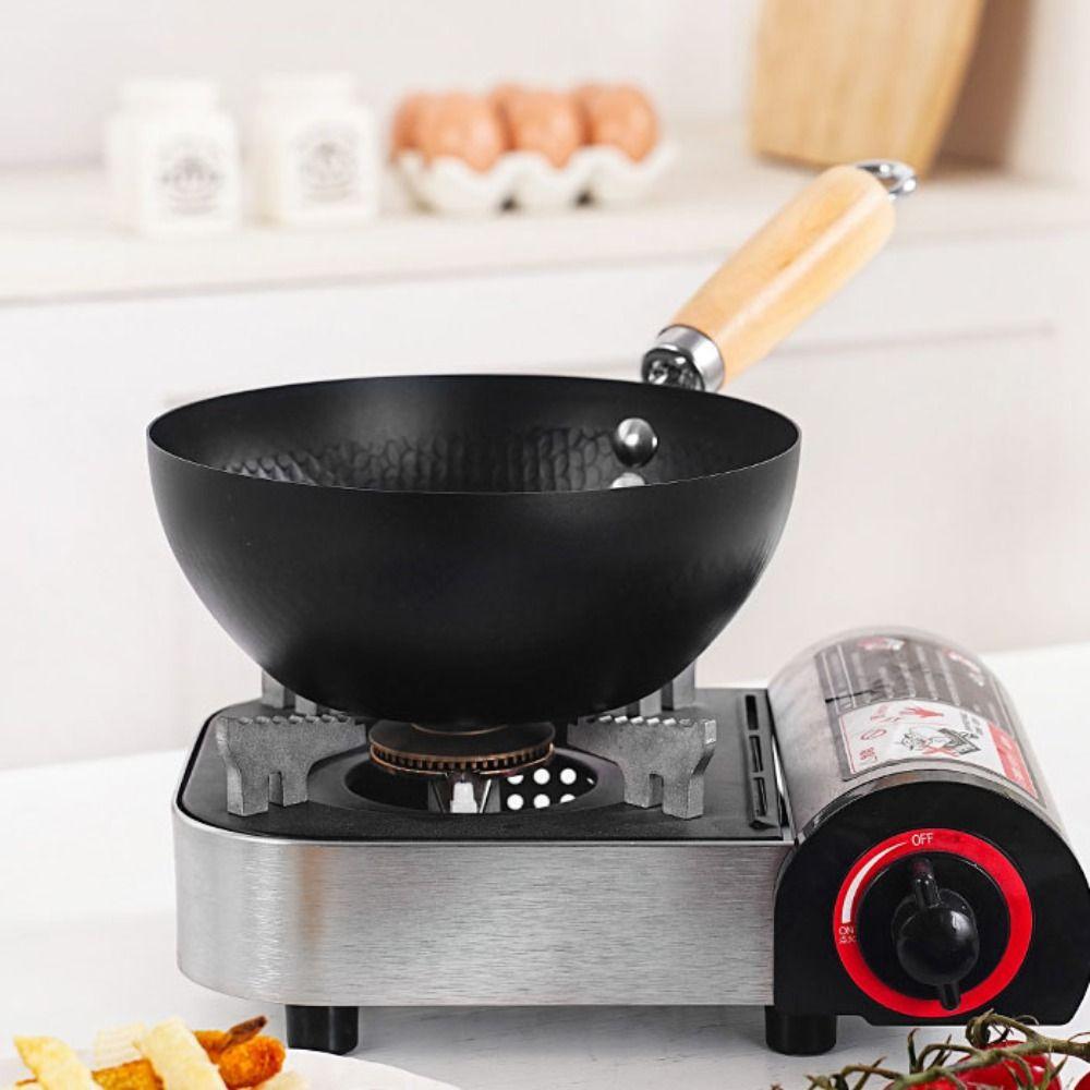 Сковорода без покрытия Антипригарный горшок Мини Маленький чугунный вок Общежитие