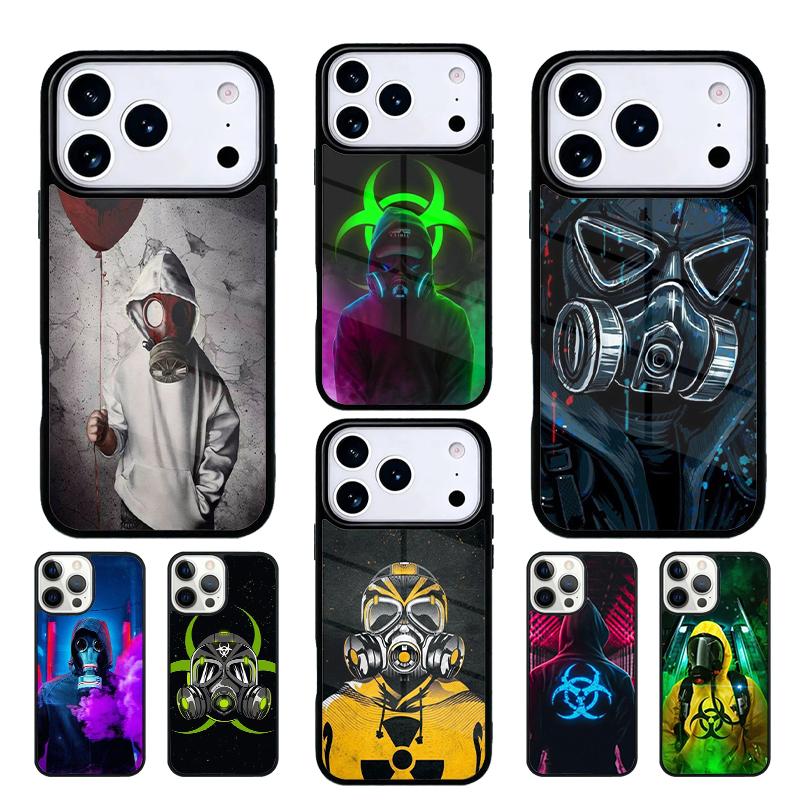 Чехол для телефона с дизайном "Ядерная маска Газовая маска" Совместим с IPhone 17 16 15 14 13 12 11Pro Max 17 Air cover