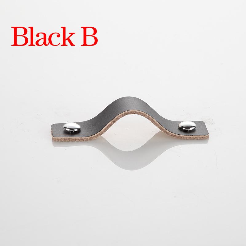 Leather Door Handle Cabinet Drawer Knobs Cupboard PU Leather Pulls Furniture Handles With Screws Furniture Hardware Accessories