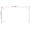 VidaXL Kitchen Backsplash, Transparent, 70x40 Cm, Tempered Glass, Heat and Scratch Resistant, Wall Panel, 249466