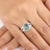 Топаз Небесно-голубой Драгоценный камень Стерлинговое серебро Ручная работа Женское кольцо, Ювелирное изделие из серебра 925 пробы, Подарок - камень декабря, Подарок для нее RR-83-14