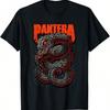 Унисекс черная футболка с принтом Pantera - Лето