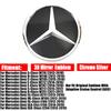 VBTYB1 2025 Hot Chrome Silver Front Star For Mercedes Benz A B C E S R GL GLA GLK ML SL-Class W205 W176 W212 Grill Emblem Glossy Black