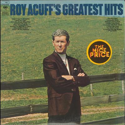 Виниловая пластинка ROY ACUFF Roy Acuffs Greatest Hits CS1034 COLUMBIA США КантриФолк Б/у