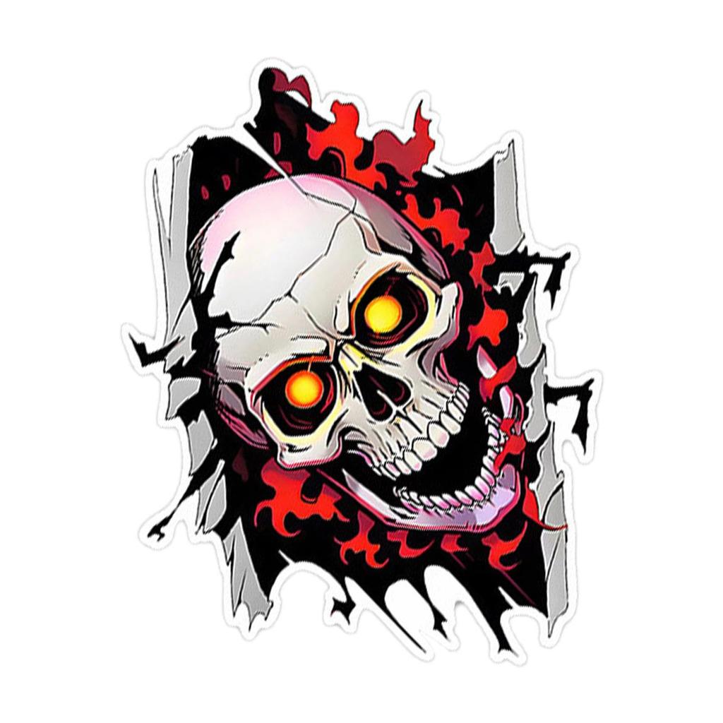 Mdikawe Skeleton Head Sticker, American Skull Car Sticker | Skeleton Head Decal for Truck