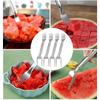 2-in-1 Watermelon Fork, Watermelon Slicer Cutter, Stainless Steel Fruit Cutter Carving Tool for Home Party Camping Fruit Knife