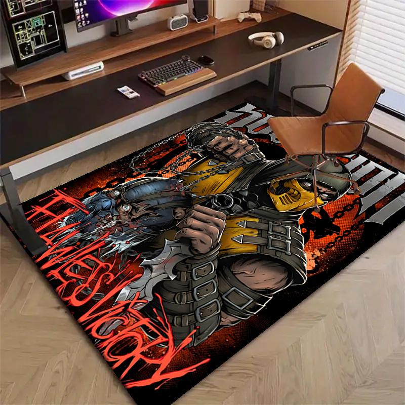 1pc M-Mortal Kombat1 Design Printed Area Rug Carpet for Bedroom Living Room Home Decor Rugs Mat Non Slip Mat Rug for Bedside