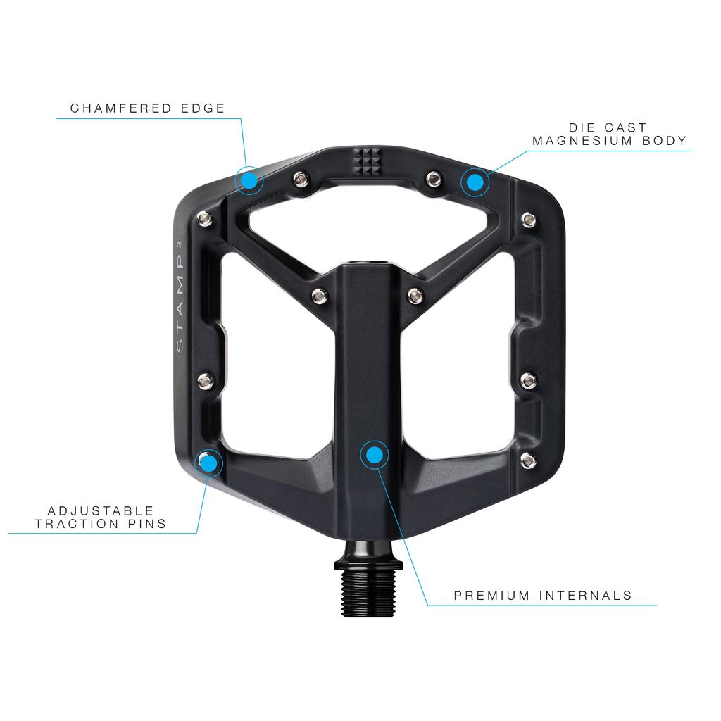 CRANKBROTHERS MTB плоская педаль stamp 3 магниевый корпус S черный