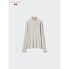 Uniqlo Очень теплая кашемировая смесь HeaTTech в рубчик с воротником-стойкой