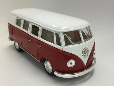 KiNSMART Масштаб 1/32 1962 Volkswagen Bus Инерционная литая машина (Белый х Красный)