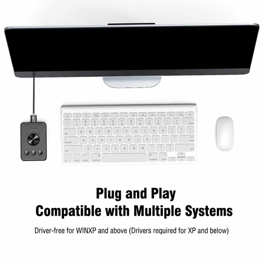 One-Key USB Volume Controller Bluetooth-Compatible 5.1 Multimedia PC Speaker Multimedia Setup
