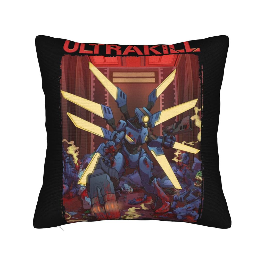 Подушки с принтом из видеоигры Ultrakill Наволочки Чехлы для подушек Теплый декор для гостиной На молнии Разные размеры